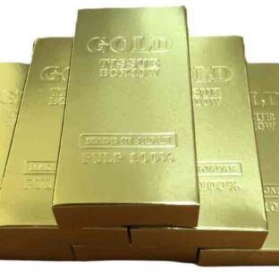 枕元に置いて、即行で金運アップだ！ミニミニゴールドバーティッシュ（5個1セット）