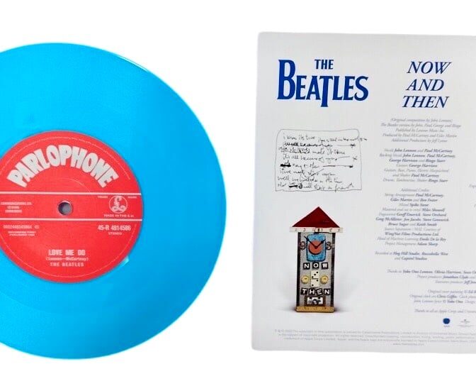 NOW AND THEN Blue Vinyl 7INCH Beatles 限定1点！ | 開運大吉懐古堂 