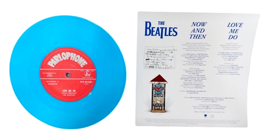 NOW AND THEN Blue Vinyl 7INCH Beatles 限定1点！ | 開運大吉懐古堂 