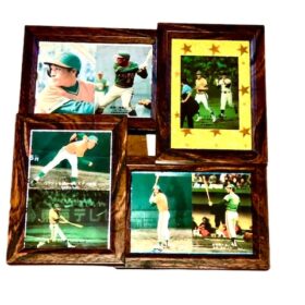 往年の大洋ホエールズ！平松・シピン・松原・長崎・中塚選手達のプロ野球カード7枚セットを額装‼️