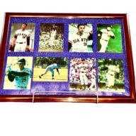 懐かしの巨人軍選手・新浦・高橋一・ライト・ジョンソン・柳田・淡口・関本・河埜の8選手の額装！限定1セット！