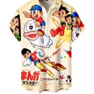 懐かしのメンズクラシックコミック 半袖シャツ Lサイズのみ　限定1点