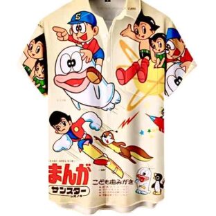 懐かしのメンズクラシックコミック 半袖シャツ Lサイズのみ　限定1点