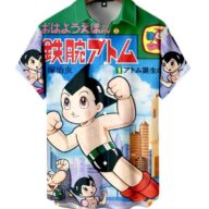 懐かしのメンズクラシックコミック 半袖シャツ Lサイズのみ　限定1点